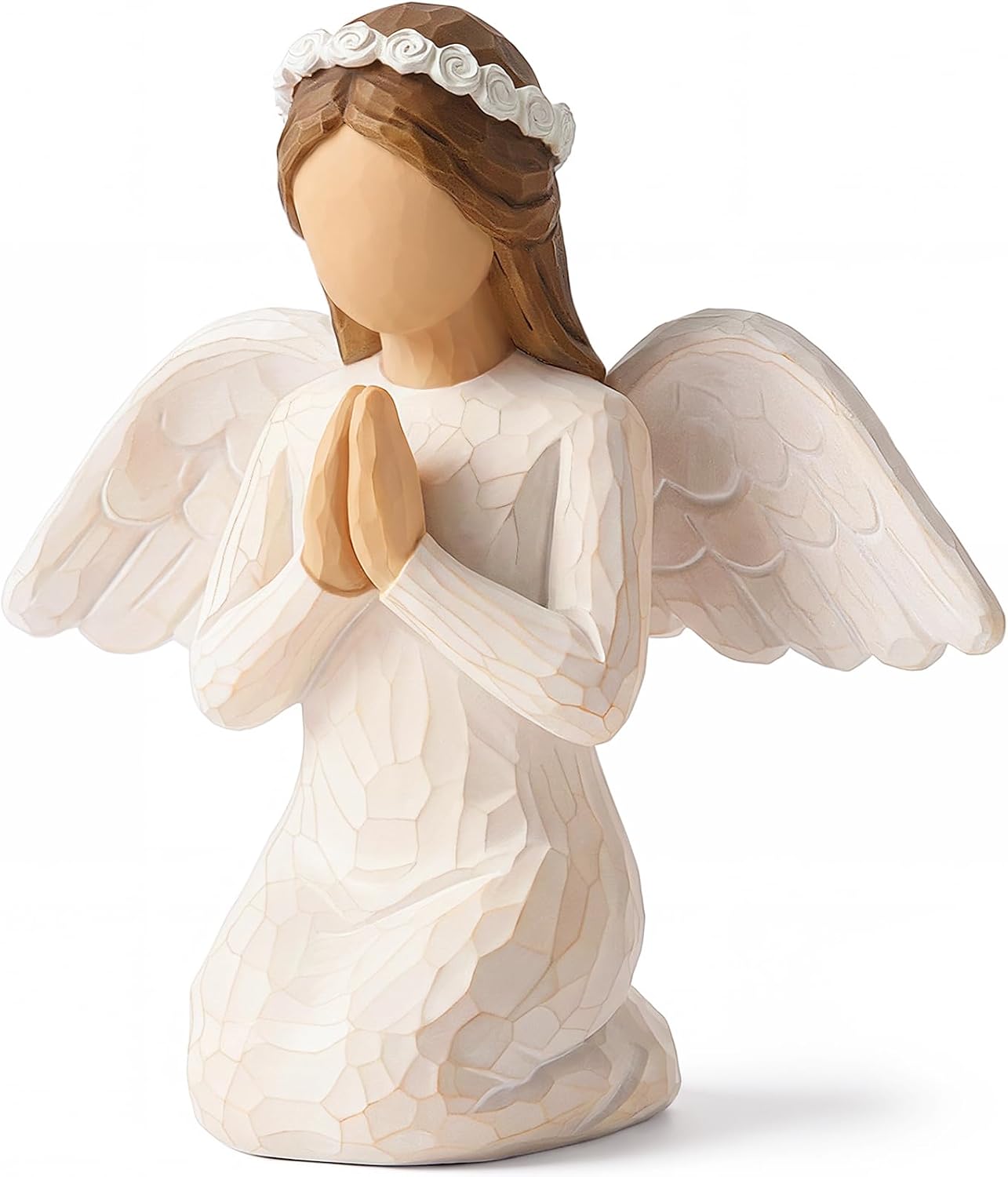 Barleyfield Baptism Gifts for Girl, Guardian Angel Figurine, Cream