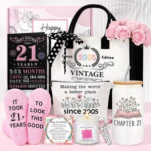Aldernest 21st Birthday Gifts for Women Her Happy 21 Year Old Birthday Gift Ideas for Her Unique Gifts for 21 Year Old Female Best 21st Bday