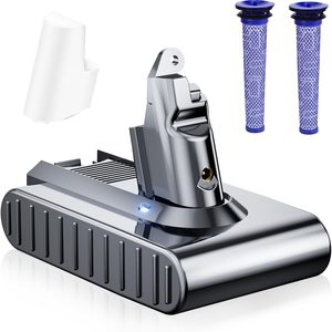 DomiCasa 10000mAh Replacement for Dyson V6 Battery 21.6V Compatible with V6 Animal/Absolute/Motorhead/Fluffy SV03 SV04 SV05 SV06 SV07 SV09 DC58 DC59