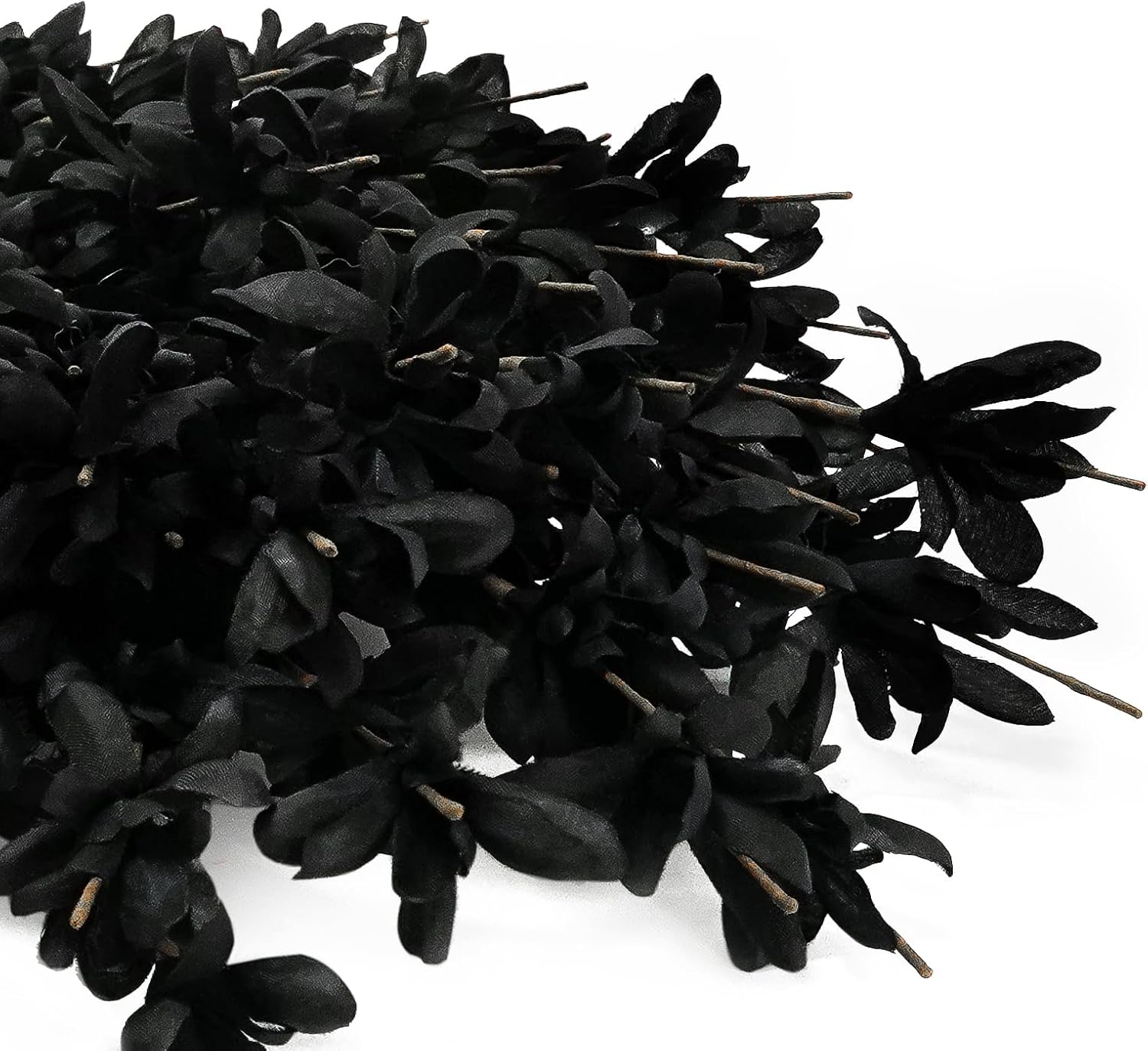 Ashenby 26'' Large Black Artificial Forsythia Halloween Wreath for Front Door, 2.17 Feet