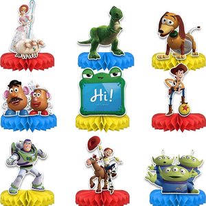 Rowanmere Birthday Decorations, 9PCS Honeycomb Centerpieces for Kids Party Supplies, Purple