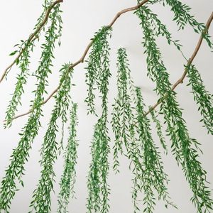 Ashenby 120.57ft Artificial Hanging Willow Vines Greenery for Jungle Party Forest Safari Party Classroom Decor, Include Hooks, Fishing line