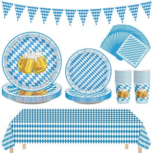 VelloHome 82 Pcs Oktoberfest Decorations Tableware Set