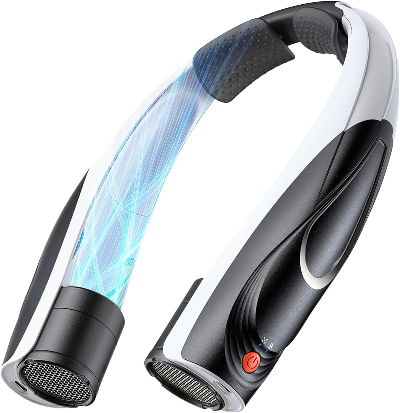 Aldernest Portable Neck Fan, Max 20H, 6000mAh Personal Fan, Medium, New White&Black