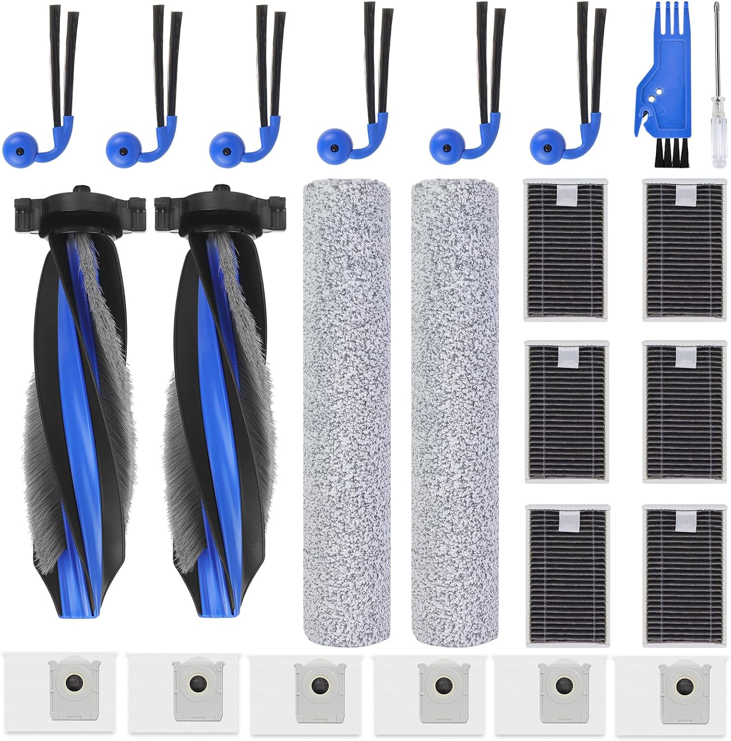 Aldernest T90 PRO Omni Accessories Kit - for Ecovacs DEEBOT T90 PRO Omni Robot Vac, 24 Count