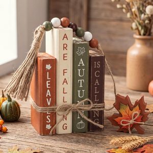 Aldernest 7 Pcs Fall Book Decor Thanksgiving Vintage Table Decorations, 7.04 ounces