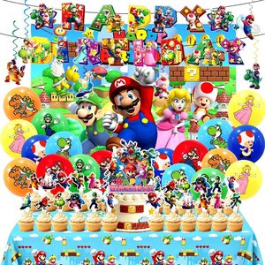 Rowanmere 52pcs Mario Birthday Decorations Supplies Set
