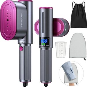 Brackenly Travel Steamer for Clothes, 2-in-1 Steam Iron & Garment Steamer, Grey
