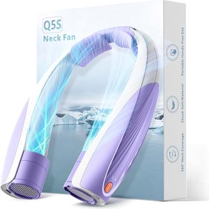 Aldernest Portable Neck Fan, Max 20H, Rechargeable Personal Fan, Medium, Dark Blue