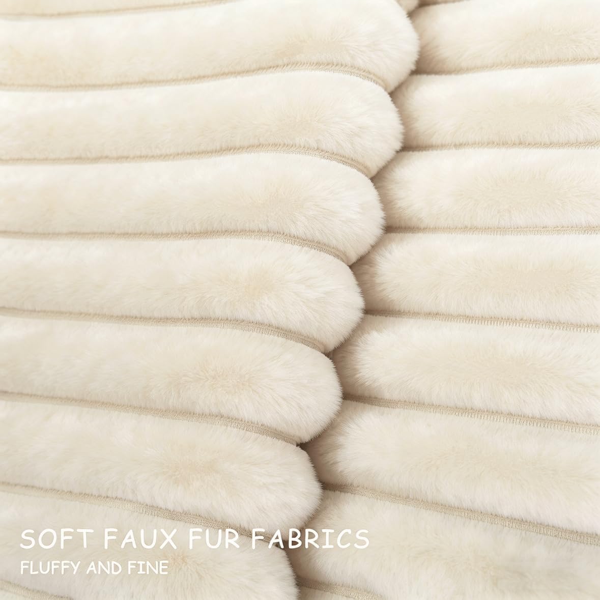 Aldernest 2 Pack 24x24 Pillow Cover Velvet Pillow Covers, Beige