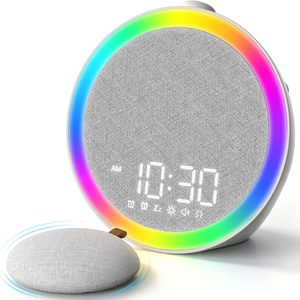 VelloHome 116dB Extra Loud Alarm Clock for Heavy Sleepers Adults, 1.1 pounds, Gray