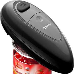 Aldernest Electric Can Opener, A Touch Automatic Hands Free Can Opener with Smooth Edge, Hand Held Size and Portable, Black
