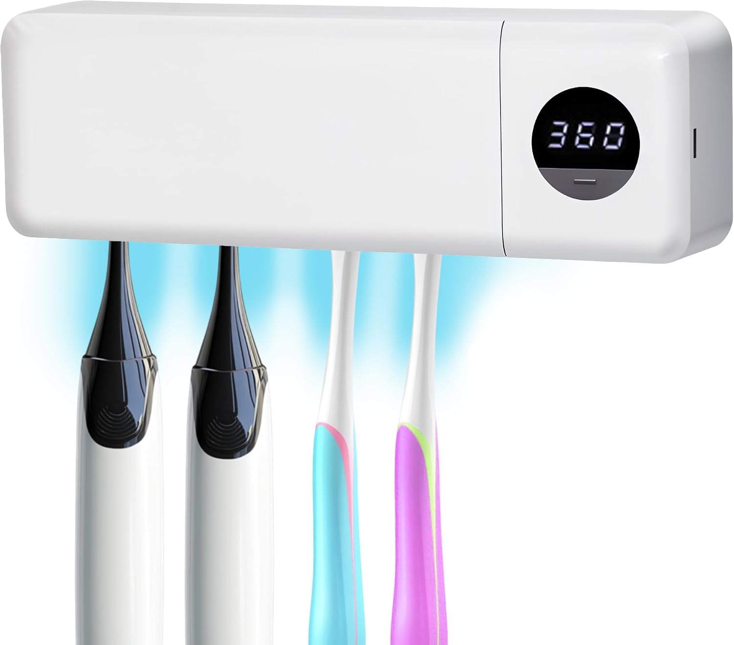 Barleyfield UV Toothbrush UV Light Cleaning Holder, White