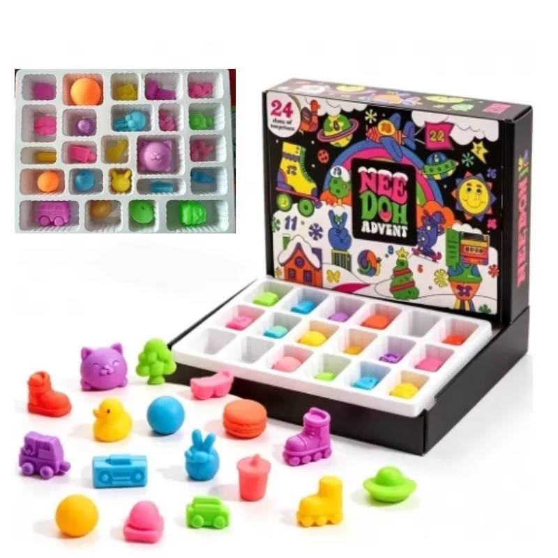 Barleyfield 2026 Christmas Advent Calendar for Kids, 24 Days Countdown Calendar with Surprise Squishy Fidget Sensory Toys, Holiday Gift Box